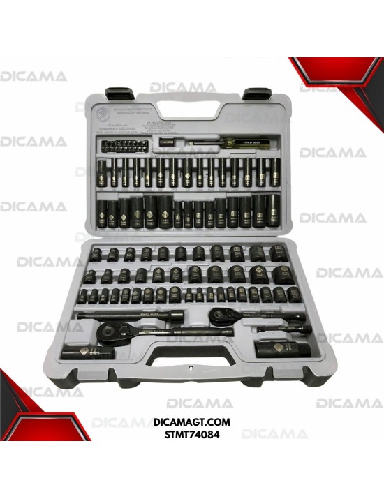 COPAS JUEGO RAIZ 1/4 3/8 1/2 143 PZAS MM/AM STANLEY STMT74084