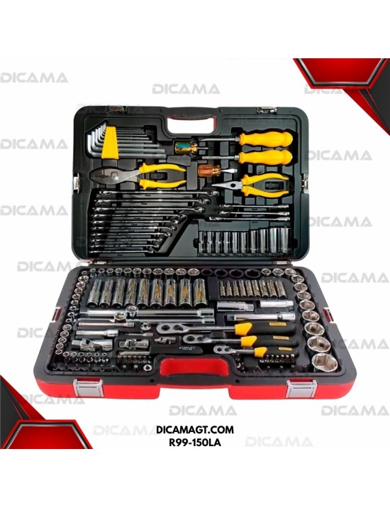 COPAS JUEGO RAIZ 1/4 3/8 1/2 150 PZAS MM/AM STANLEY R99-150LA