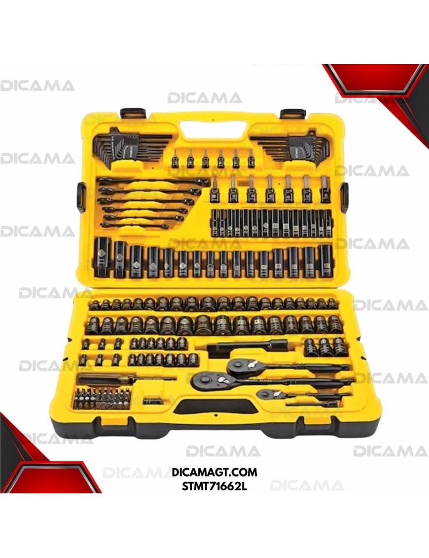 COPAS JUEGO RAIZ 1/4 3/8 1/2 183 PZAS MM/AM STANLEY STMT71662L