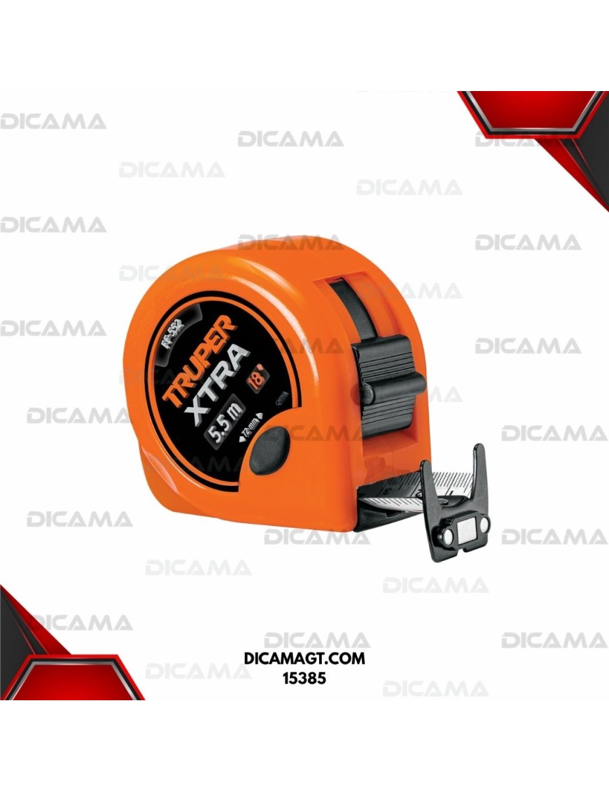 METRO DE 5.5 METROS XTRA CINTA EXTRA ANCHA 28 MM TRUPER 15385