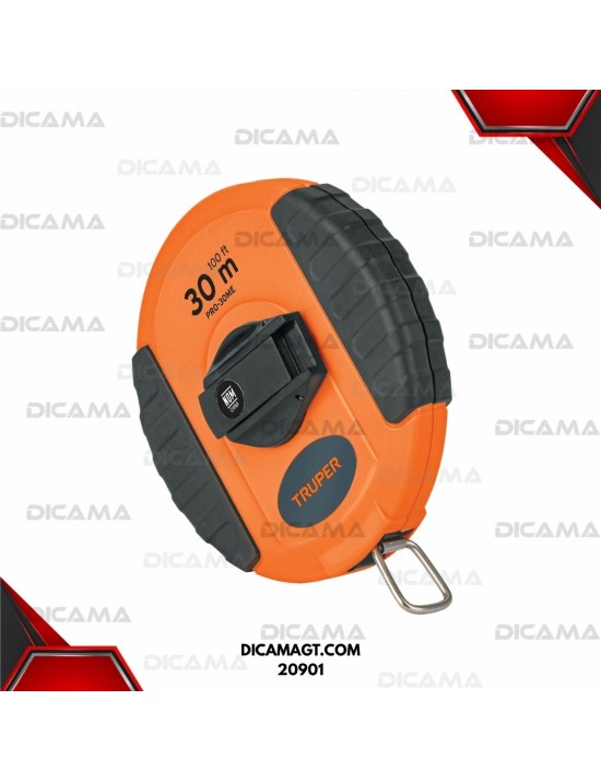 CINTA METRICA 30 METROS METALICA TAPADERA PLASTICA TRUPER 20901