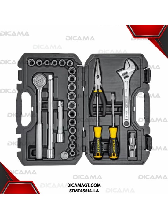 COPAS JUEGO RAIZ 1/2 26 PZAS 10-19MM 3/8-3/4AM STANLEY STMT45514-LA