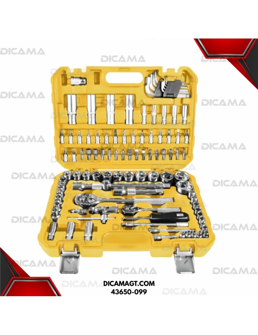 COPAS JUEGO RAIZ 1/4 Y 1/2 99 PZAS MM/SAE TRAMONTINA 43650-099