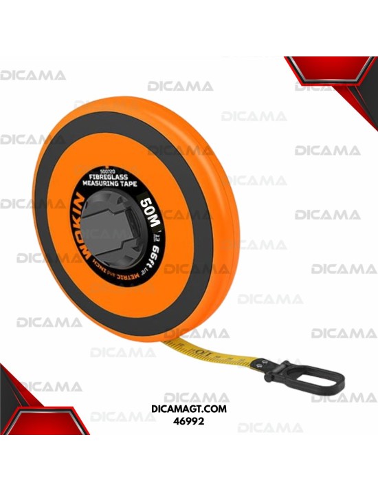 CINTA METRICA DE FIBRA DE VIDRIO 50 METROS X1/2 T/CRUCETA WOKIN 500750