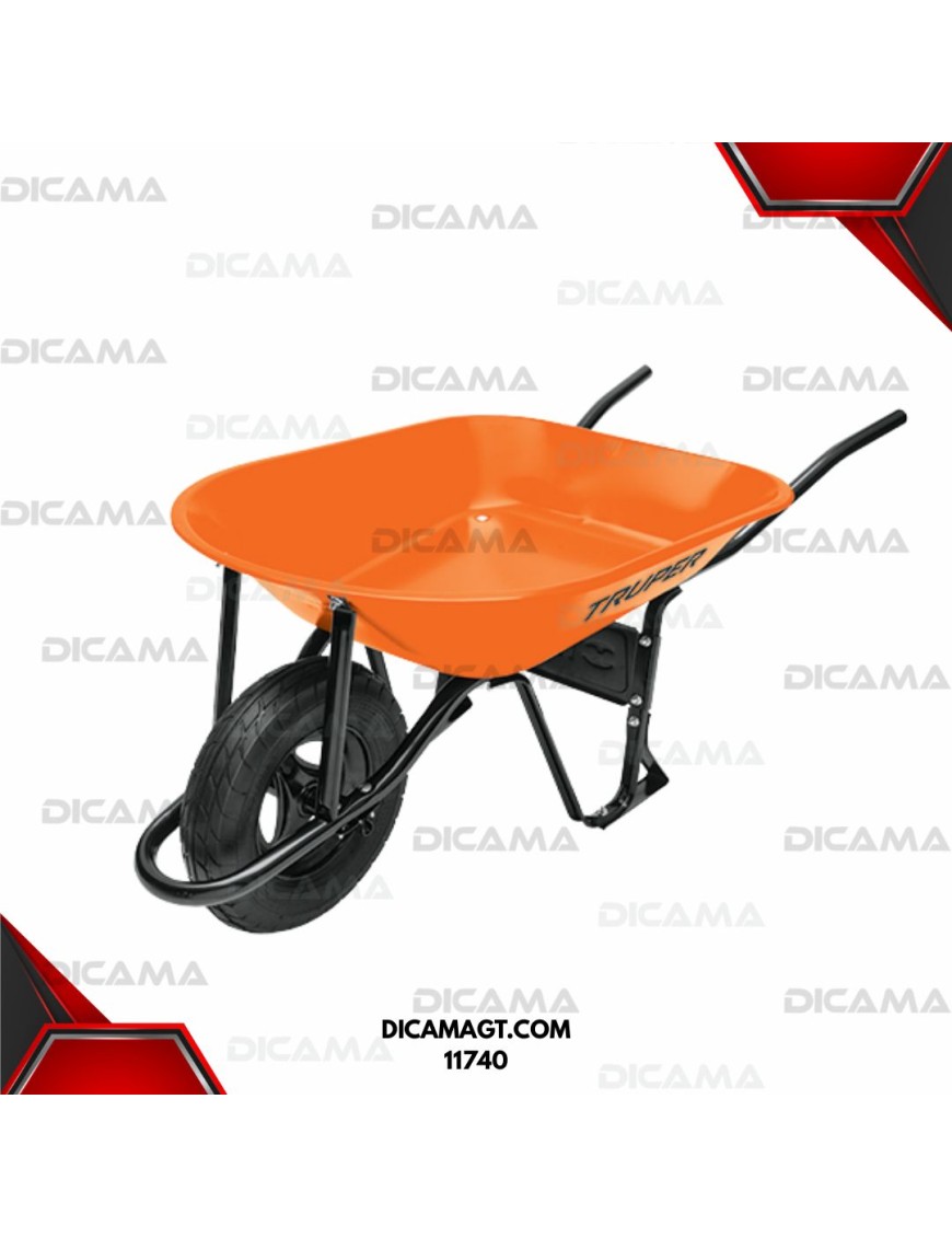 CARRETILLA C/LLANTA REFORZADA NARANJA TRUPER 11740