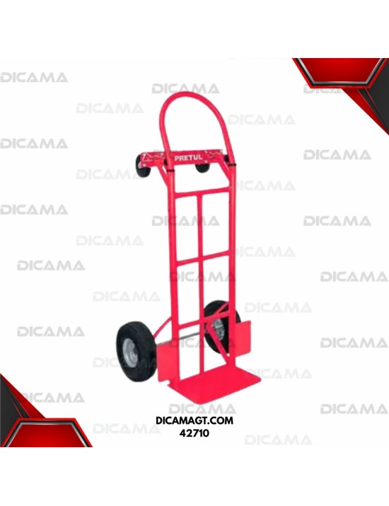 TROCKET DE CARGA DE 385 KGS DE PLATAFORMA LLANTAS NEUMATICAS PRETUL 42710