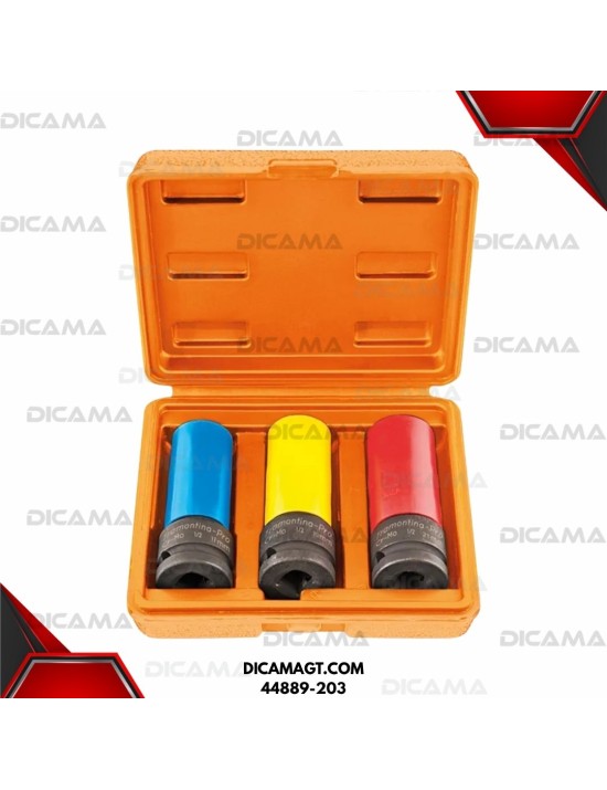 COPAS JUEGO RAIZ 1/2 3 PCS 17-19-21MM CAJA PLASTICA TRAMONTINA 44889-203