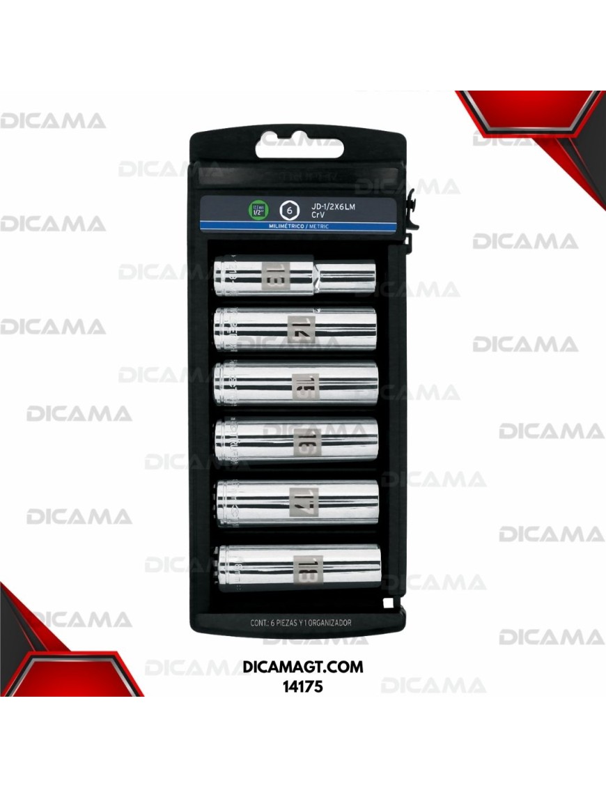 COPAS JUEGO RAIZ 1/2  6 PZAS 13-18MM LARGAS TRUPER 14175