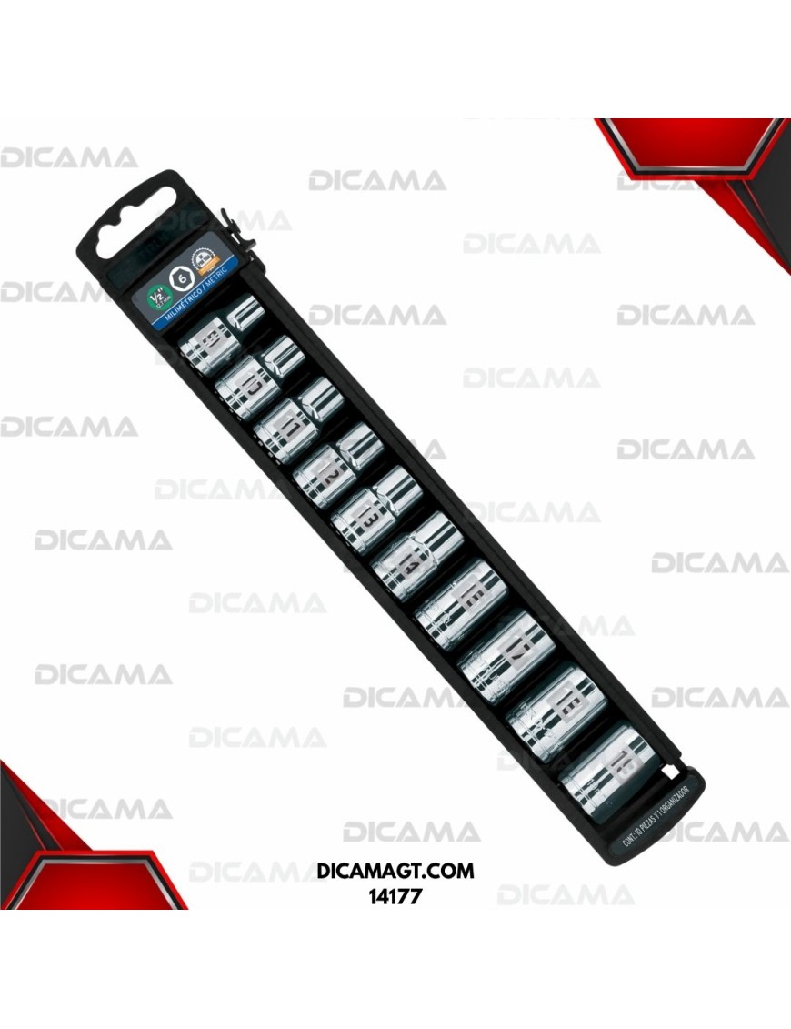 COPAS JUEGO RAIZ 1/2 10 PZS 9-19MM TRUPER 14177