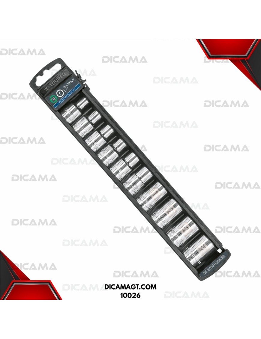 COPAS JUEGO RAIZ 1/2 10 PZAS E-8-E24 PUNTA TORX TRUPER 10026