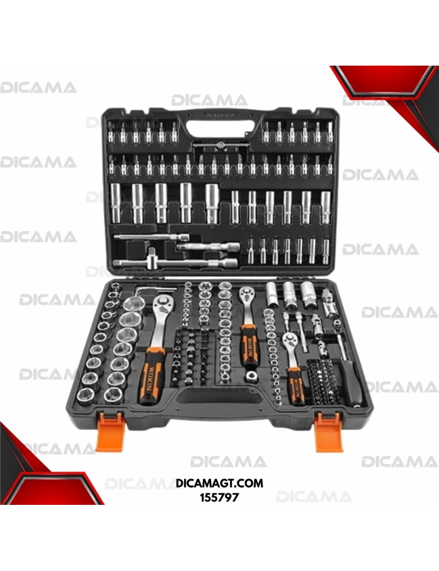 COPAS JUEGO RAIZ 1/4 3/8 1/2 197 PZAS MM WOKIN 155797