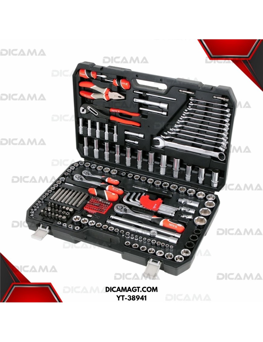 COPAS JUEGO RAIZ 1/4 3/8 1/2 225 PZAS MM/AM YATO YT-38941