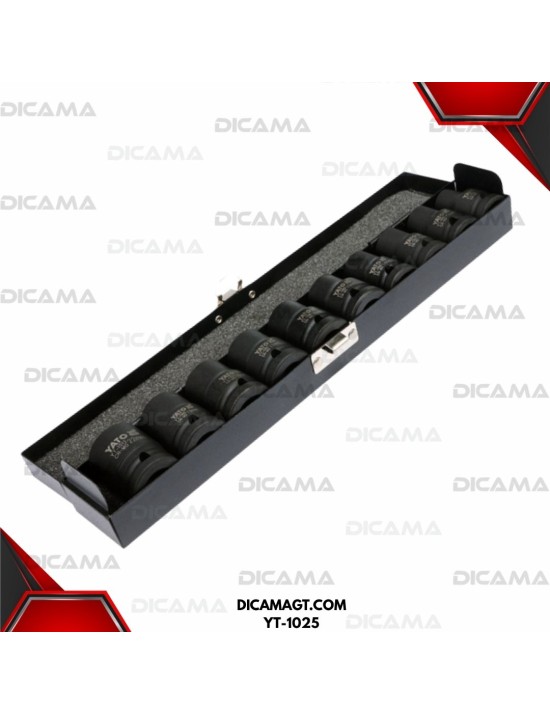 COPAS JUEGO RAIZ 1/2 10 PZS DE IMPACTO CORTAS YATO YT-1025