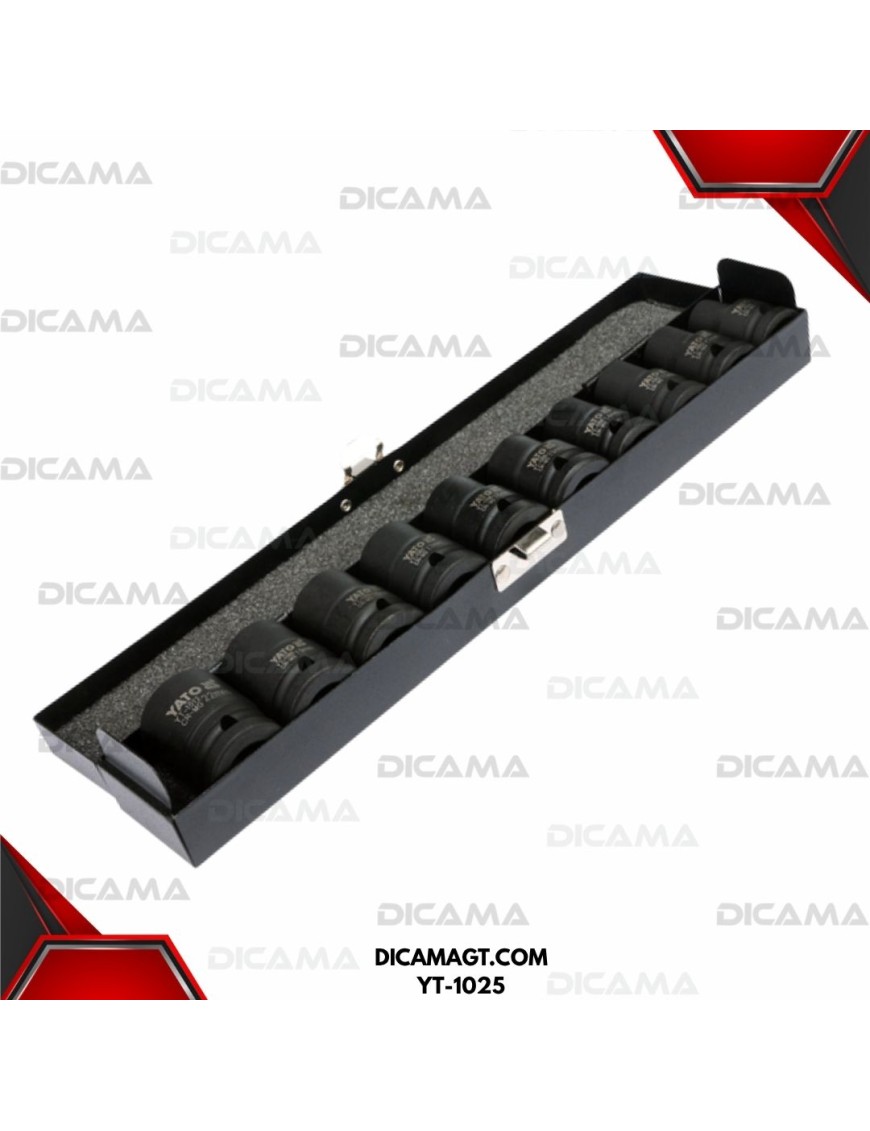 COPAS JUEGO RAIZ 1/2 10 PZS DE IMPACTO CORTAS YATO YT-1025
