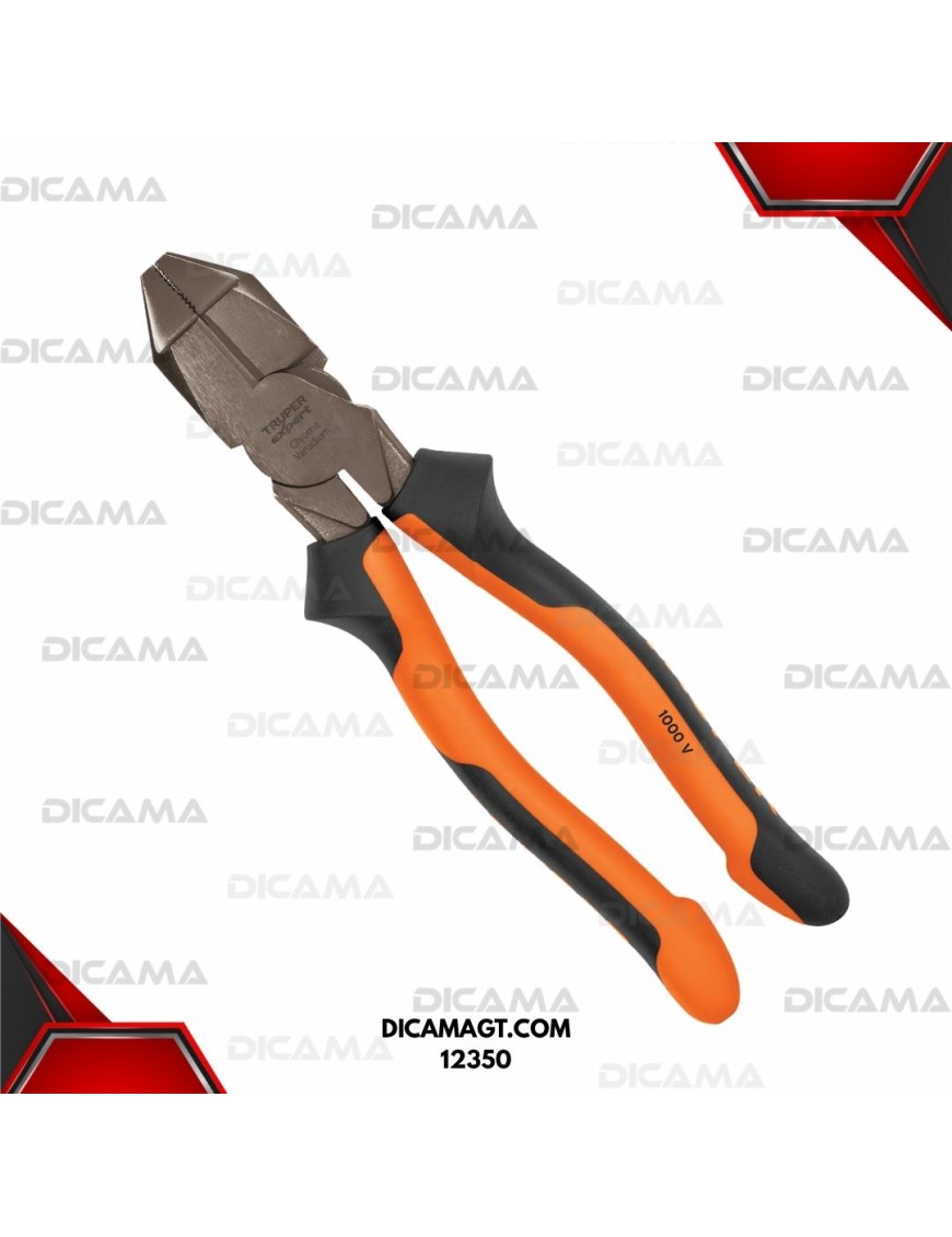 PINZA 8 ELECTRICISTA USO RUDO ALTA PALANCA COMFORT GRIP TRUPER 12350