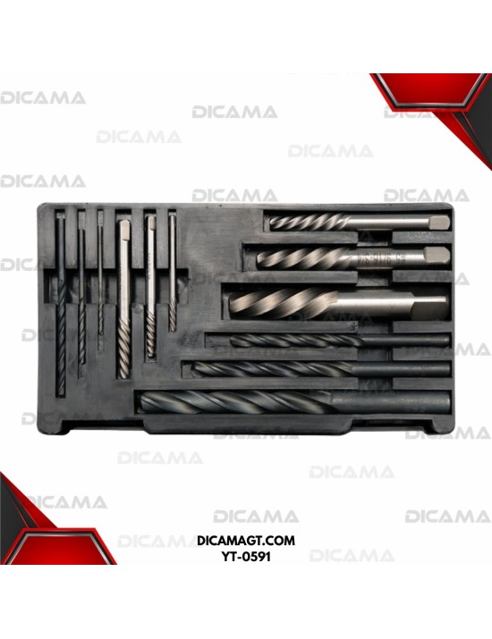 JUEGO DE EXTRACTORES DE TORNILLO 12 PZS YATO YT-0591