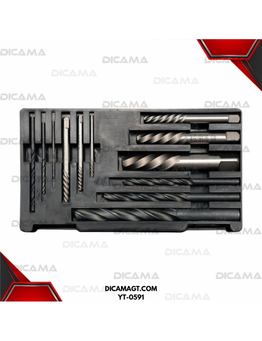 JUEGO DE EXTRACTORES DE TORNILLO 12 PZS YATO YT-0591