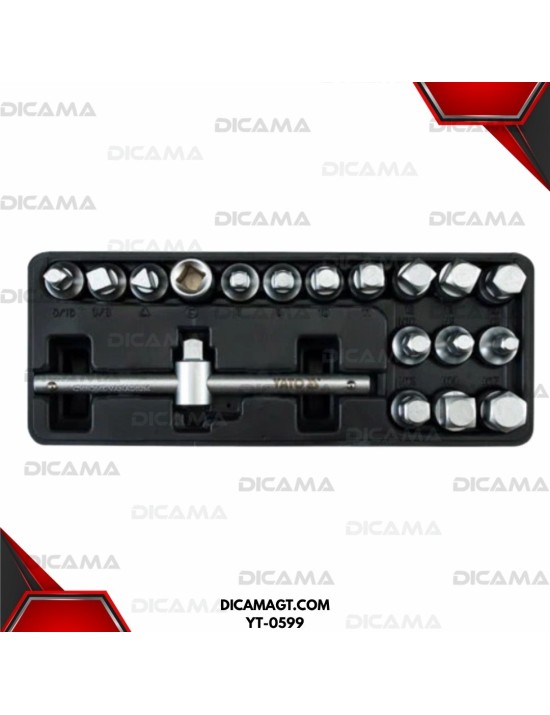 COPA PARA TAPON DRENAJE DE ACEITE 18PCS YATO YT-0599