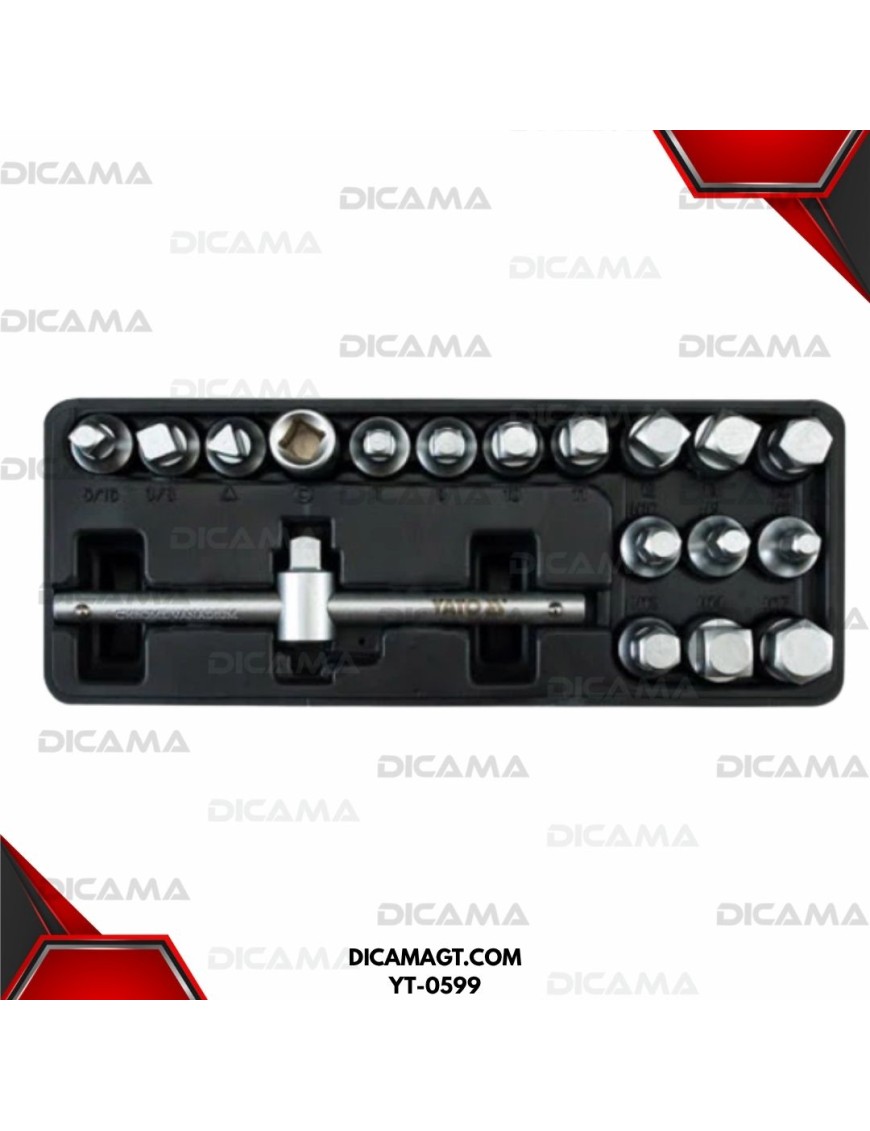 COPA PARA TAPON DRENAJE DE ACEITE 18PCS YATO YT-0599