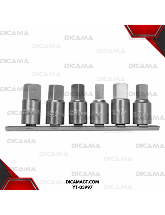 COPA PARA DRENAJE DE ACEITE 3/8, 6 PCS YATO YT-05997