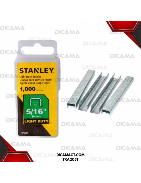 GRAPA CAJA 1,000PCS PARA ENGRAPADORA 5/168MM LG STANLEY TRA205T