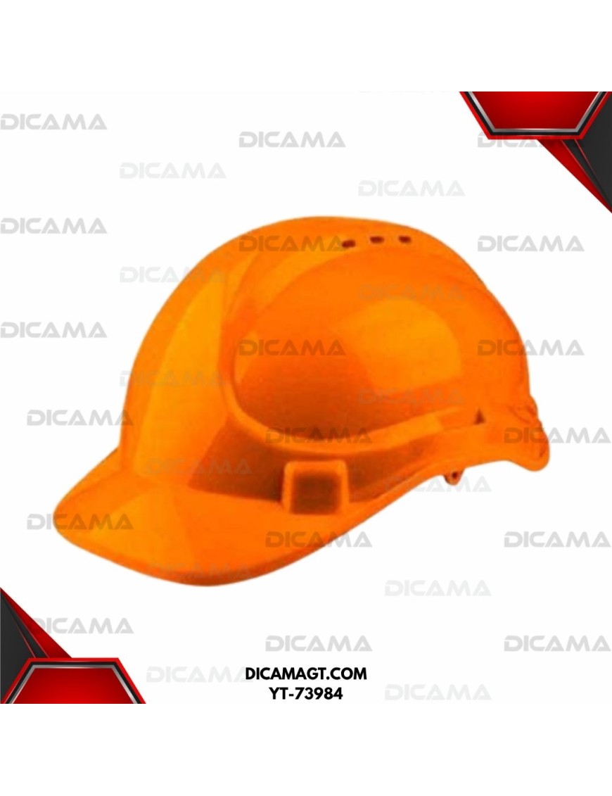 CASCO DE SEGURIDAD NARANJA PROTECTOR C/BARBIQUEJO YATO YT-73984