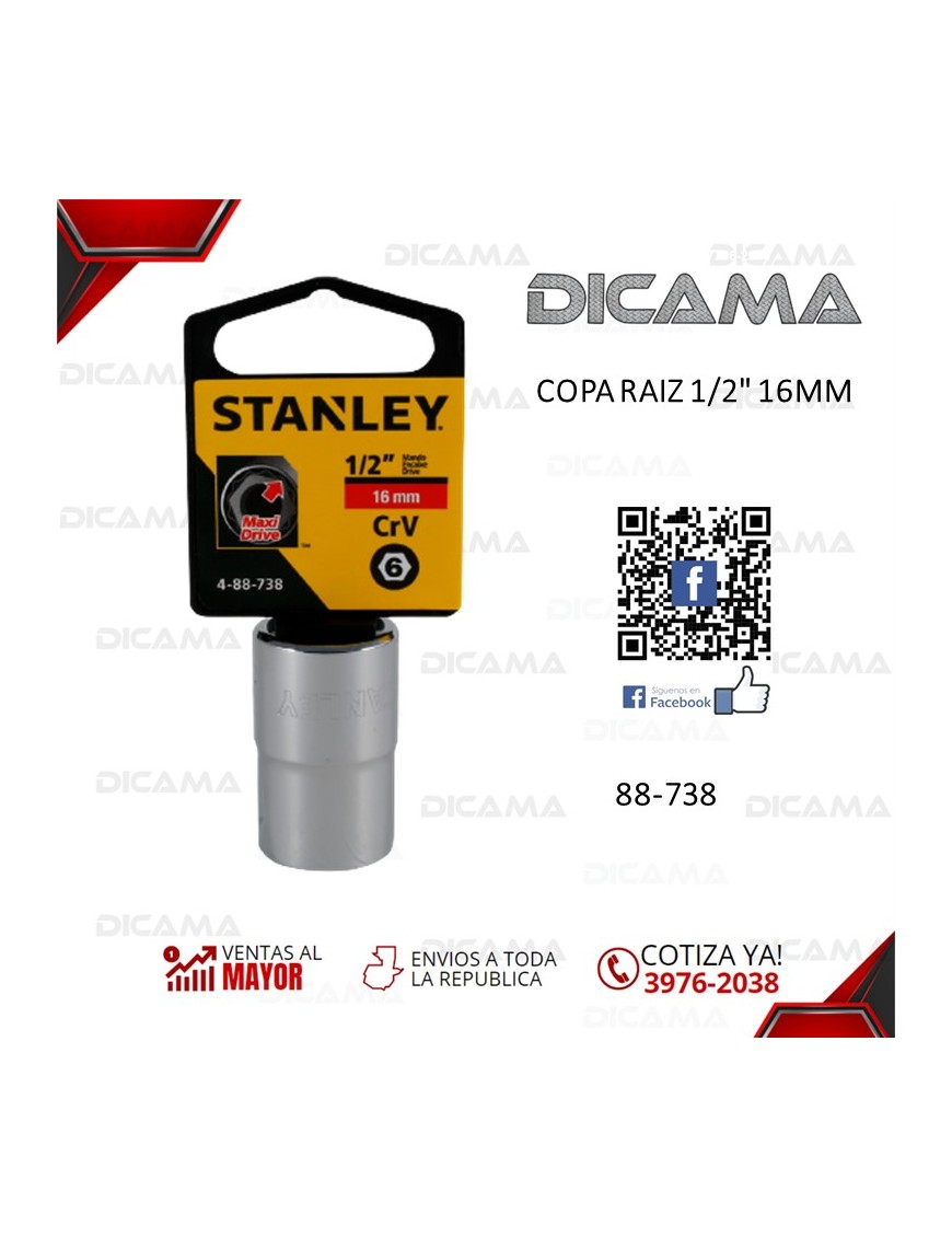 COPA RAIZ 1/2" 16MM