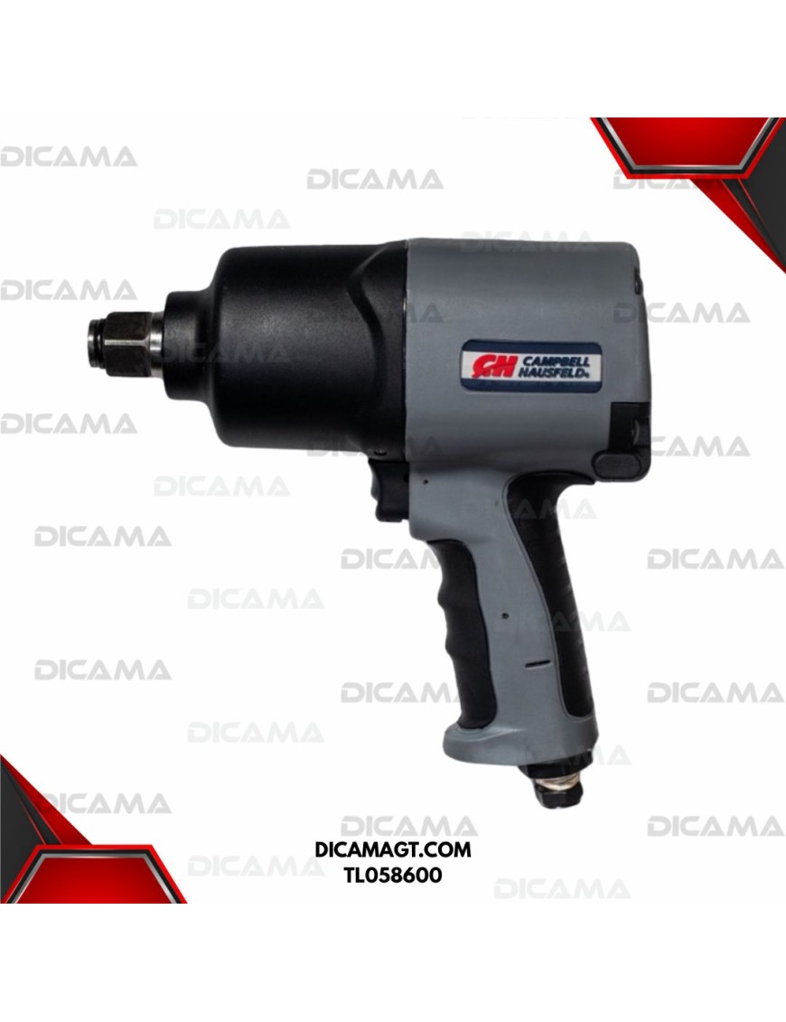 PISTOLA DE IMPACTO RAIZ 3/4 NEUMATICA 1,100 LIBRAS/PIE, 6.1 CFM A CAMPBELL HAUSFELD TL058600
