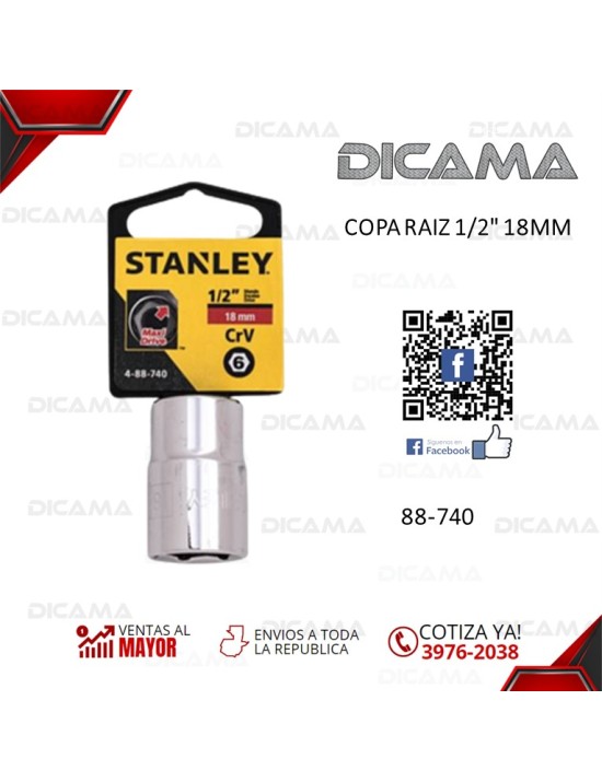 COPA RAIZ 1/2" 18MM