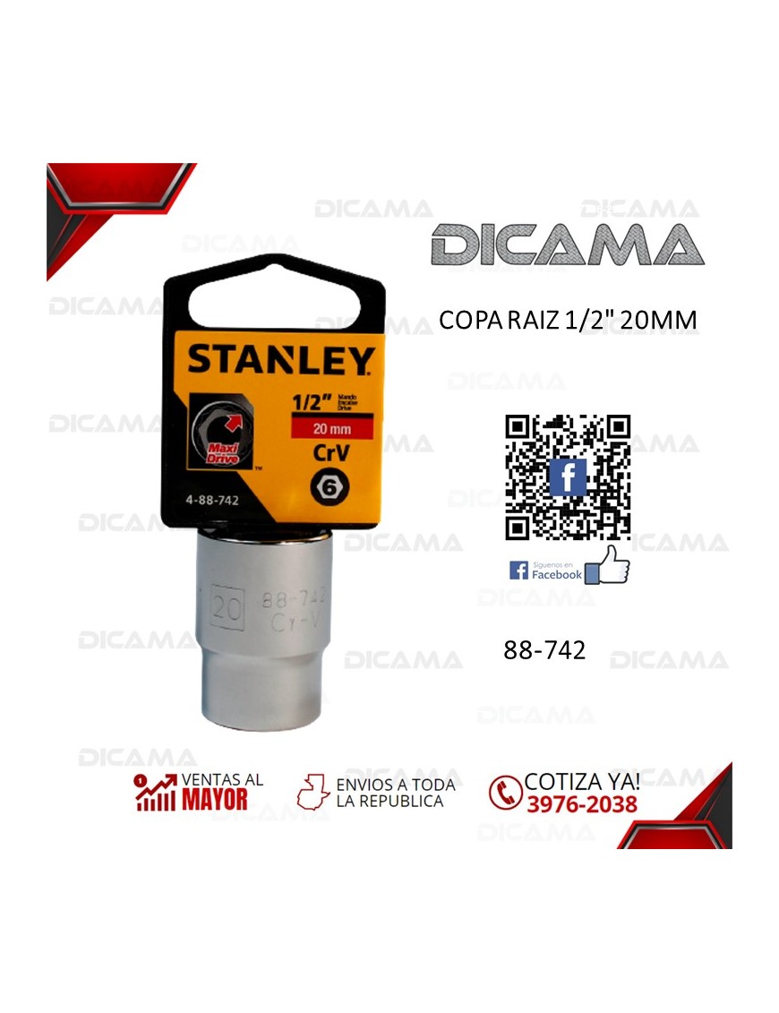 COPA RAIZ 1/2" 20MM