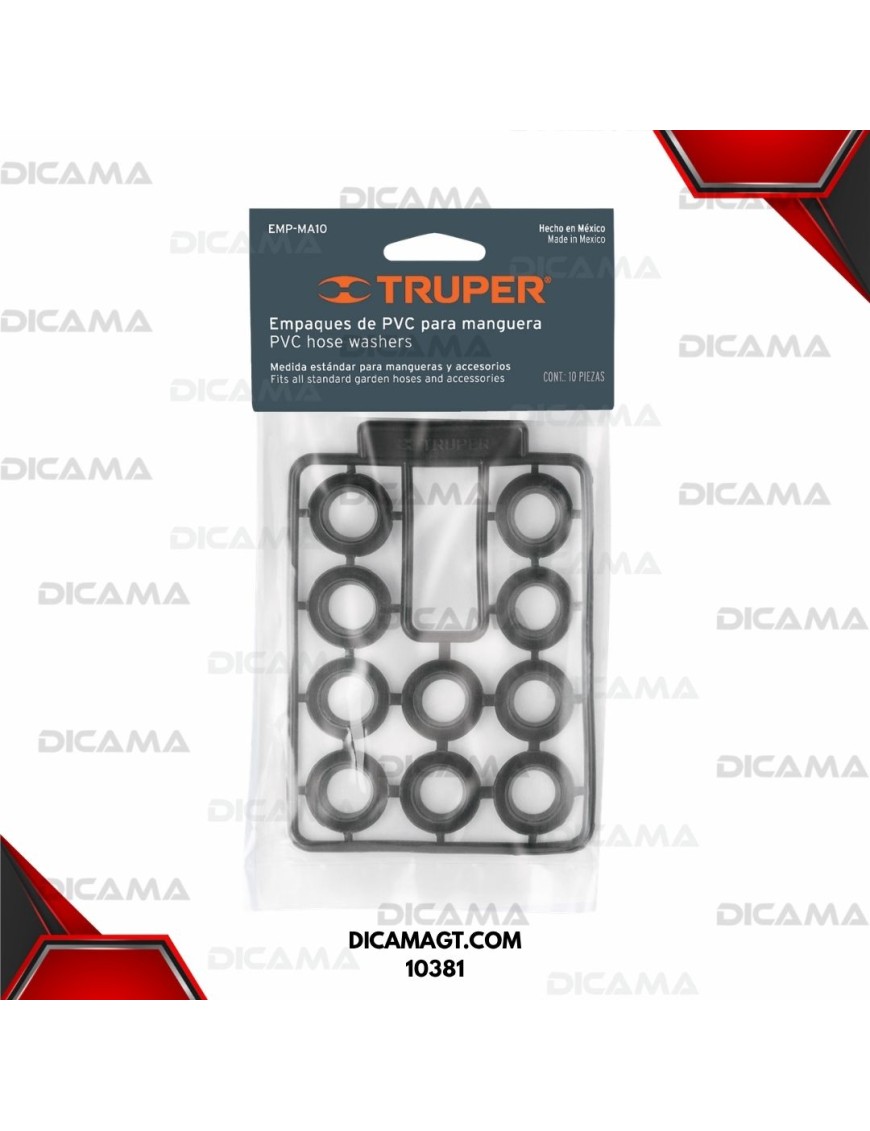 BOLSA EMPAQUES HULE PARA MANGUERA  DE PVC ANTIFUGA TRUPER 10381
