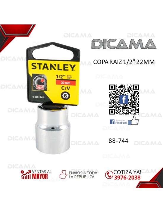 COPA RAIZ 1/2" 22MM