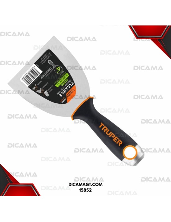 ESPATULA FLEXIBLE 4 ACERO INOX. MANGO COMFORT GRIP, EXPERT TRUPER 15852