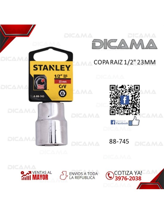 COPA RAIZ 1/2" 23MM