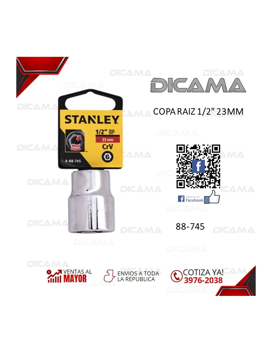 COPA RAIZ 1/2" 23MM