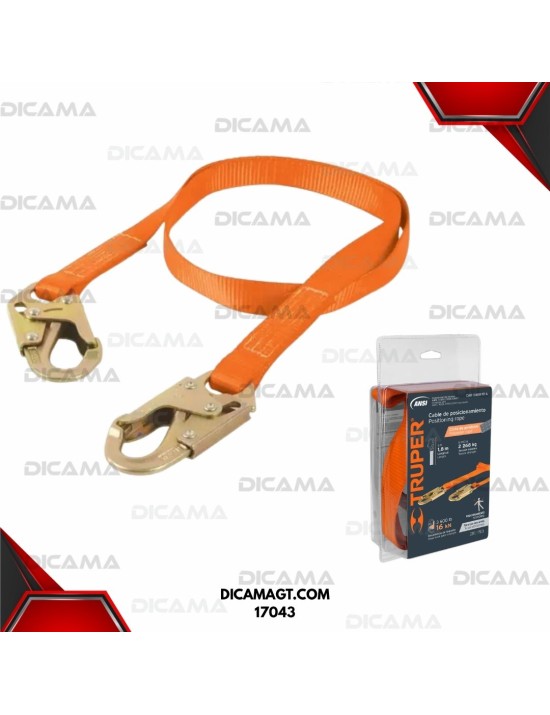 CABLE DE POSICIONAMIENTO DE 1.8 M CINTA DE POLIESTER, ANSI TRUPER 17043