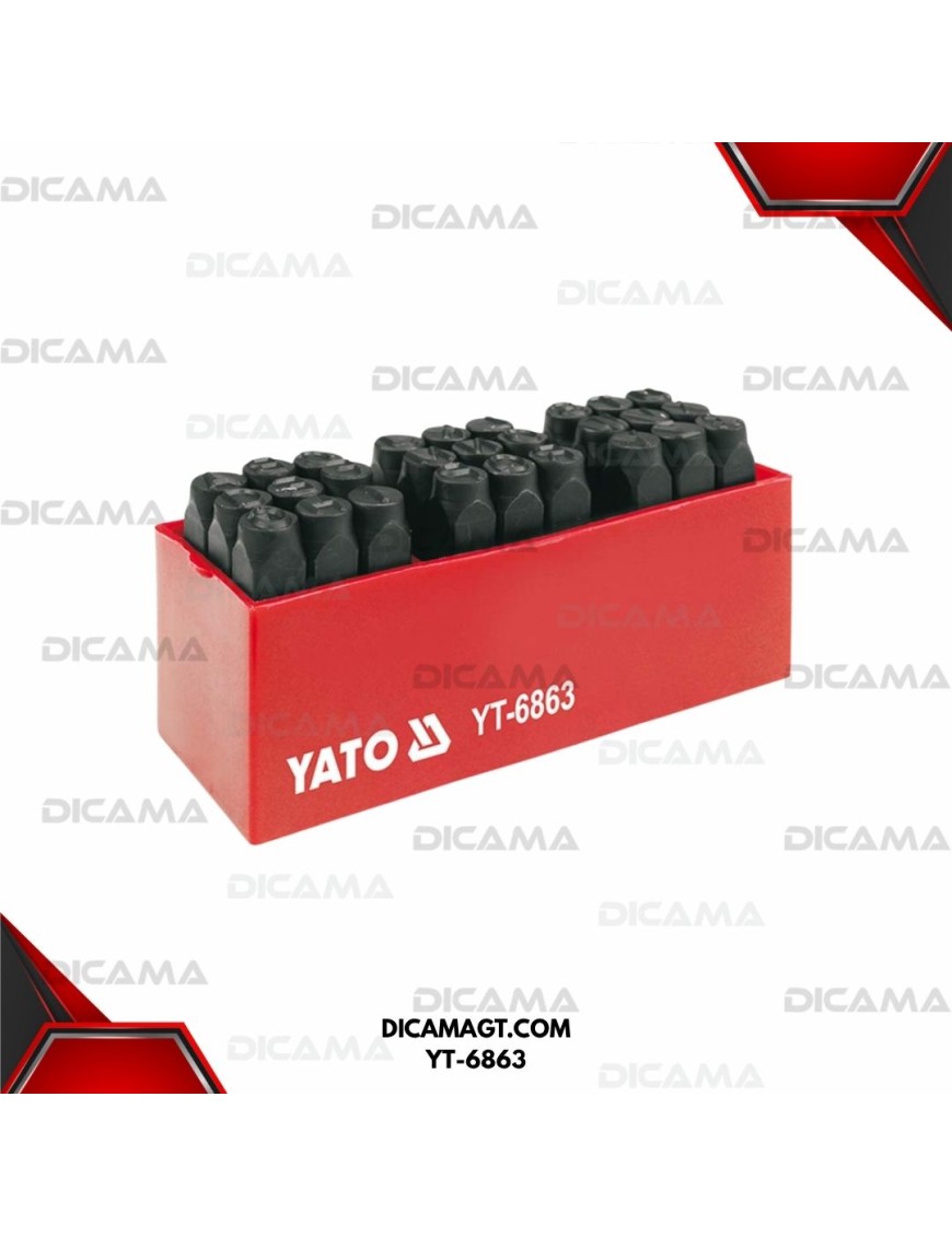 ABECEDARIO DE GOLPE 27 PZS 8MM YATO YT-6863