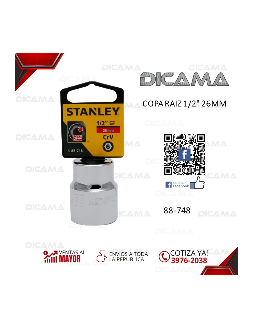 COPA RAIZ 1/2" 26MM