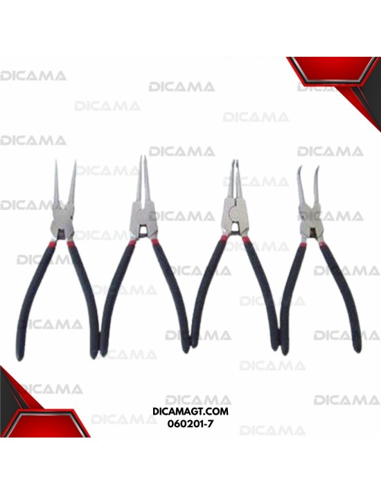 PINZA 7 JUEGO 4 PZAS PARA SEGUROS DE INT/EXT REC/CURVA BBT 060201-7