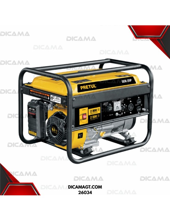 GENERADOR ELECTRICO 2,800 WATTS110/220 PRETUL 26034