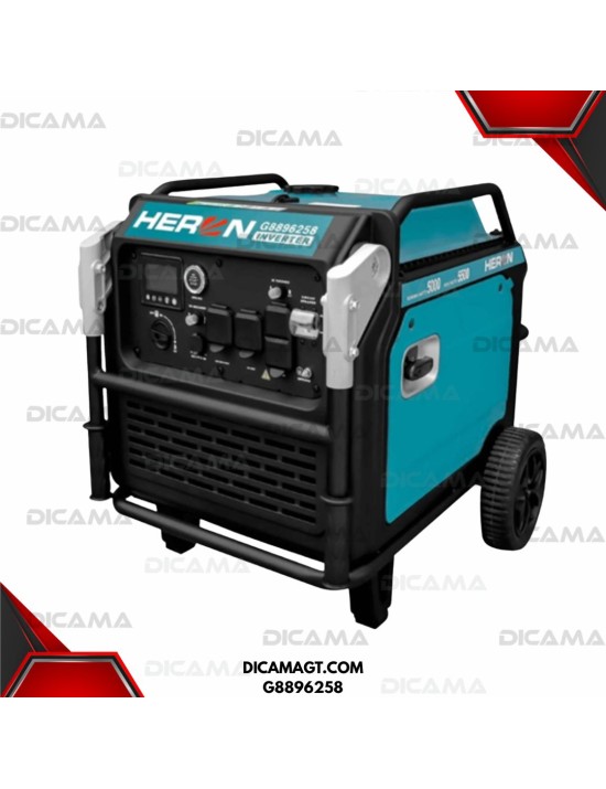 GENERADOR ELECTRICO 5,500 WATTS SILENCIOSO 70DB 66.5KG HERON G8896258