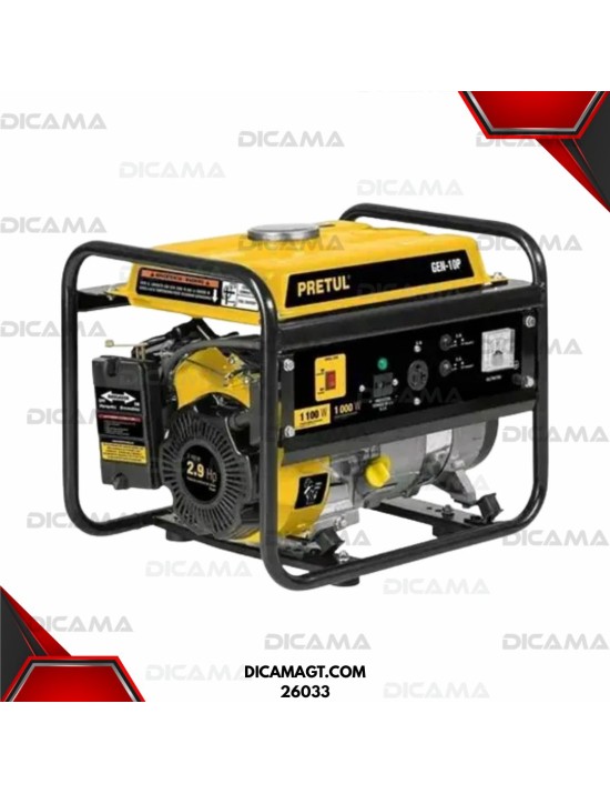 GENERADOR ELECTRICO 1,000 WATTS 4T PRETUL 26033