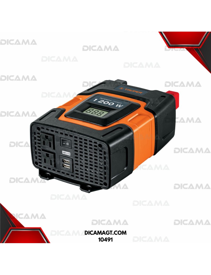 INVERSOR DE CORRIENTE 1200 WATTS TRUPER 10491