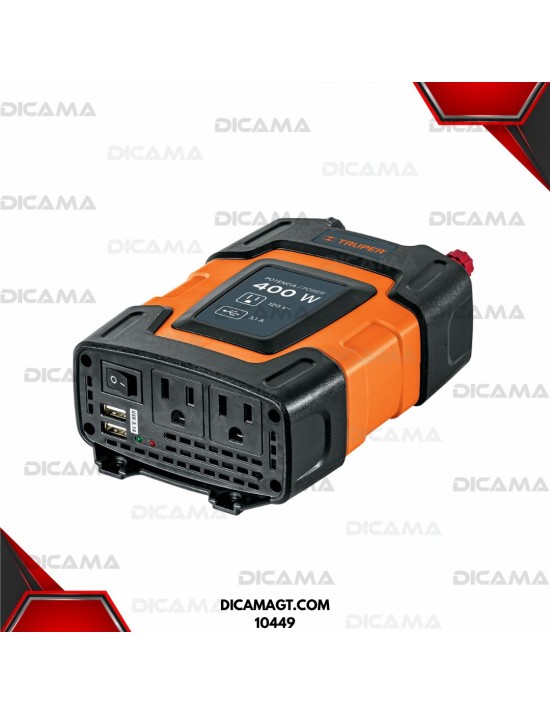 INVERSOR DE CORRIENTE 400 WATTS TRUPER 10449