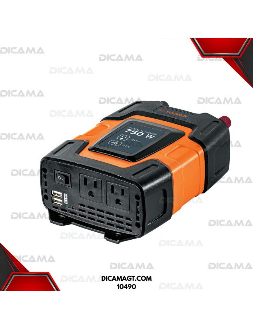 INVERSOR DE CORRIENTE 750 WATTS TRUPER 10490