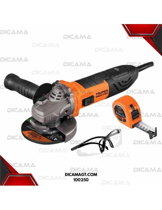 PULIDORA  4 1/2 800 WATTS 11,000 RPM+LENTES/METRO TRUPER 100250