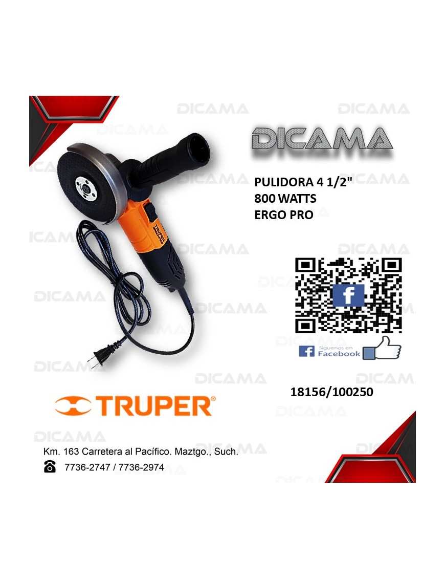 PULIDORA 4 1/2 800 WATTS ERGO PRO TRUPER 18156/100250