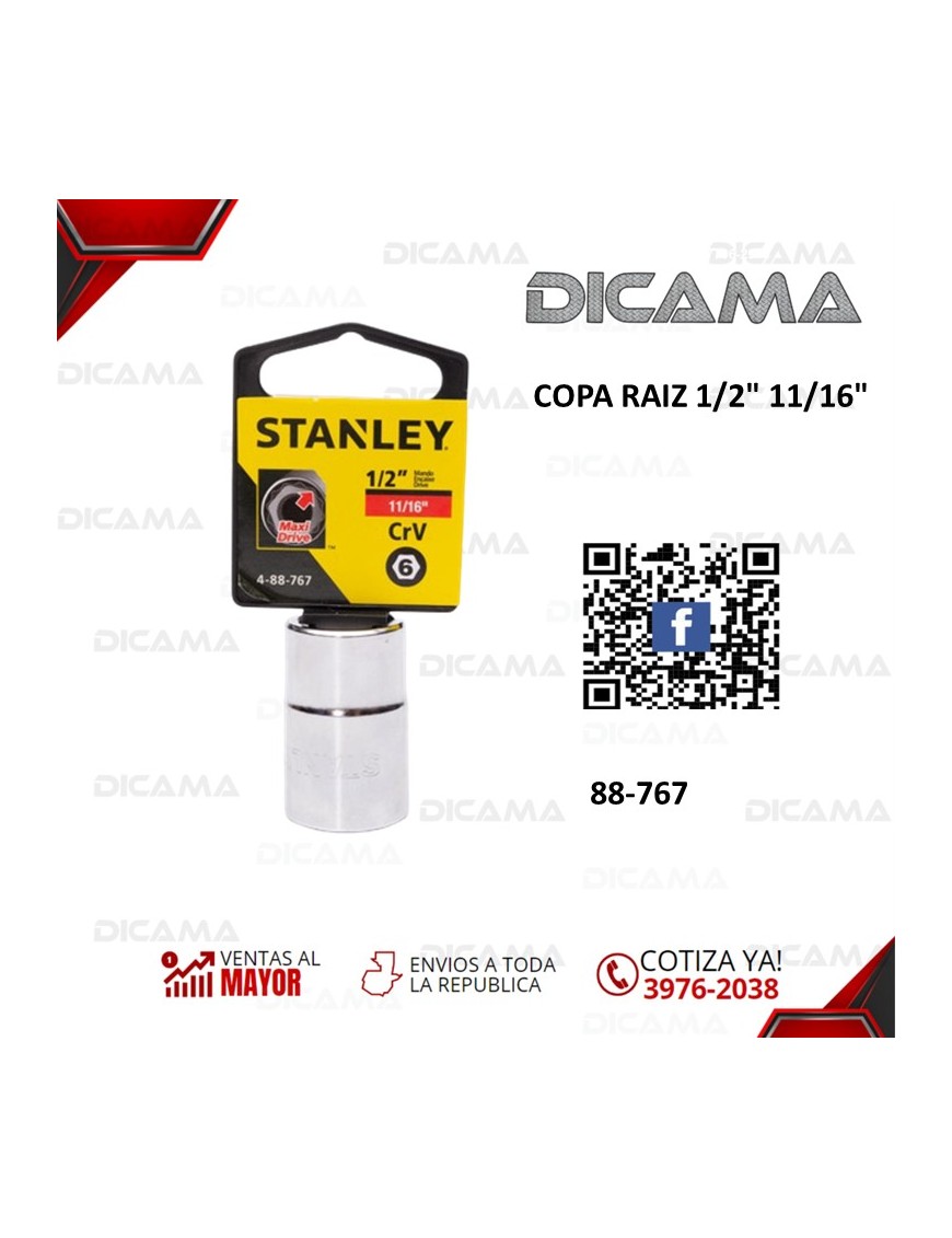 COPA RAIZ 1/2" 11/16"