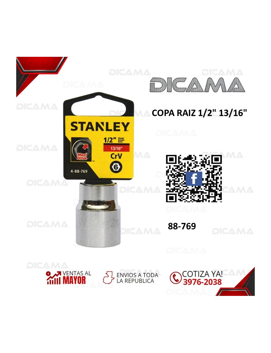 COPA RAIZ 1/2" 13/16"