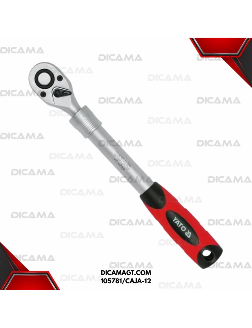 RATCHET RAIZ 1/2 10 72T MANGO TELESCOPICO YATO YT-0299